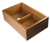 Load image into Gallery viewer, ALFI brand AB3321 33&quot; Double Bowl Bamboo Kitchen Farm Sink