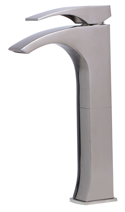 ALFI brand AB1587-BN Tall Brushed Nickel Single Lever Bathroom Faucet