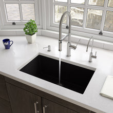 Load image into Gallery viewer, ALFI brand AB3018UD-BM Black Matte 30&quot; x 18&quot; Fireclay Undermount / Drop In Fireclay Kitchen Sink