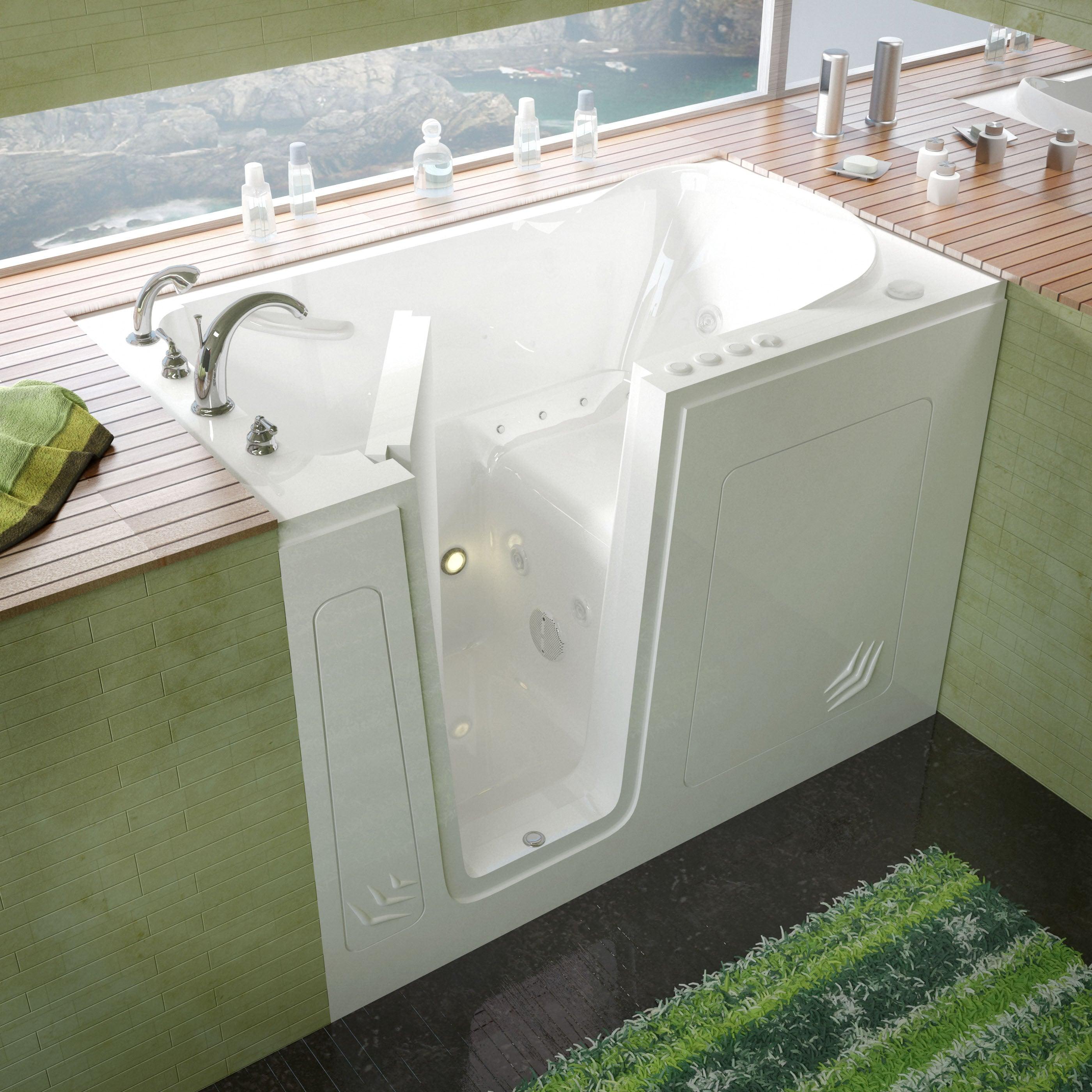 MediTub 30 x 54 Left Drain Whirlpool & Air Jetted Walk-In Bathtub – The ...