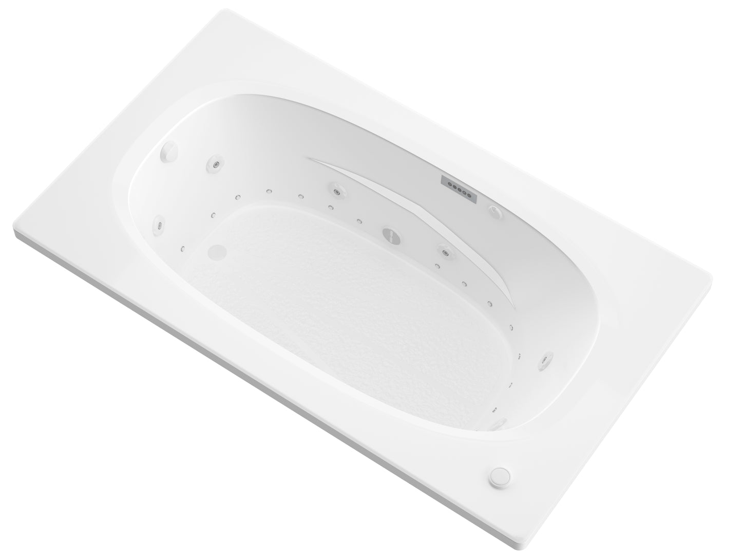 Atlantis Whirlpools Polaris Deluxe Series 35.75 x 65.675in. Air and Whirlpool Jetted Bathtub in White