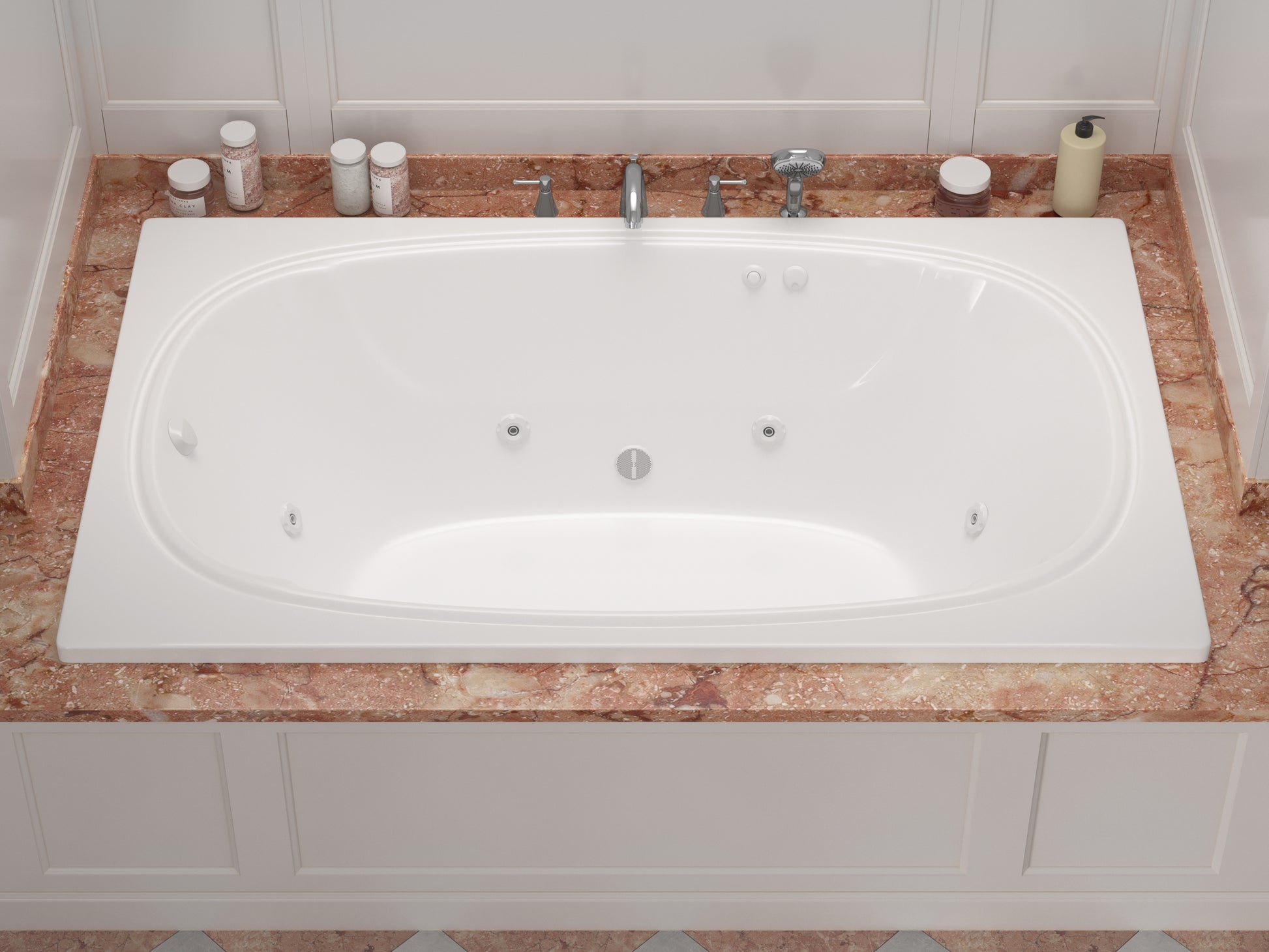 Atlantis Whirlpools Charleston 48 x 72 Rectangular Whirlpool Jetted Bathtub