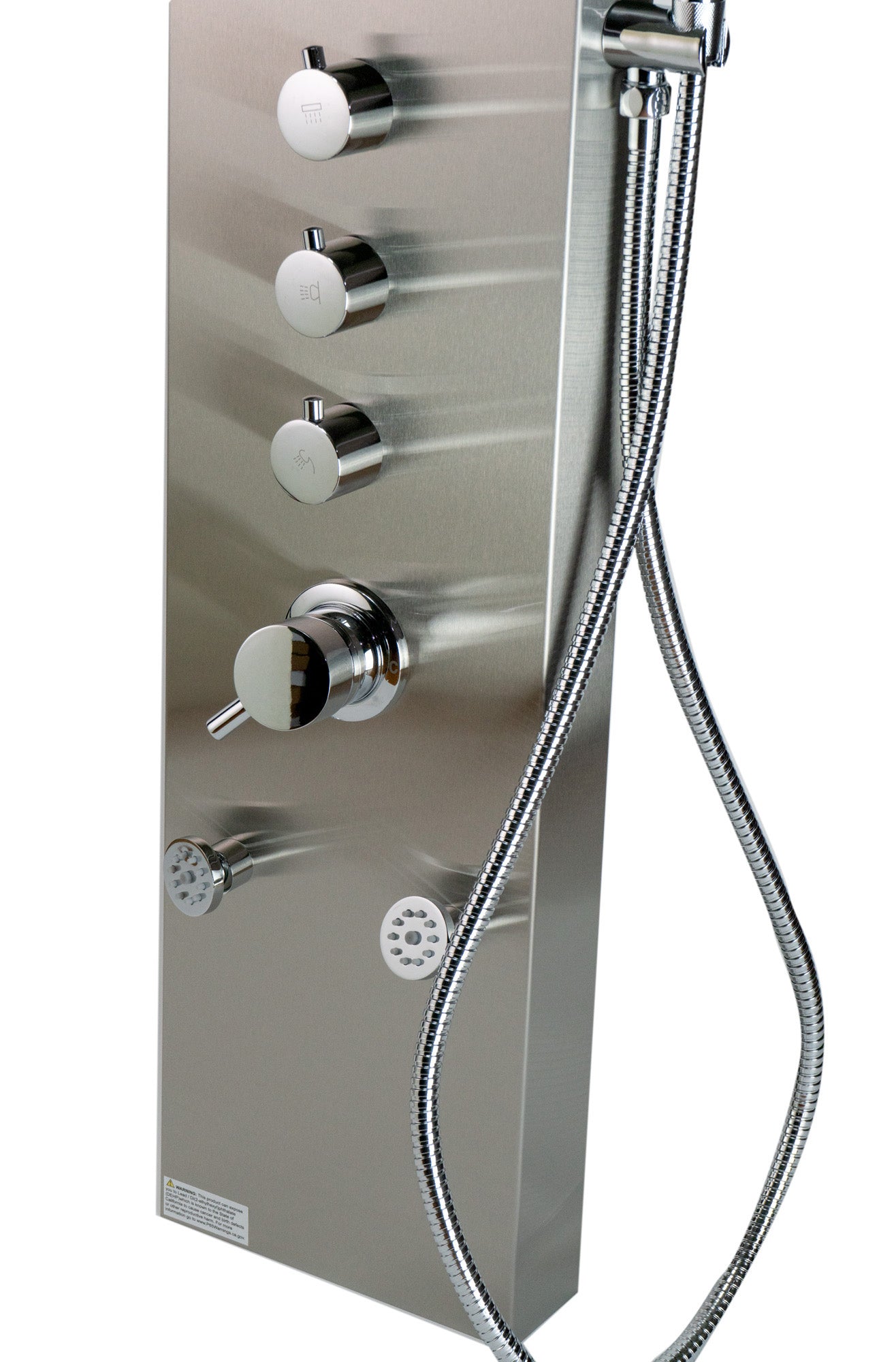 ALFI brand ABSP40 Stainless Steel Shower Panel with 6 Body Sprays