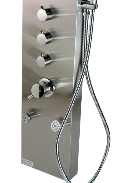 ALFI brand ABSP40 Stainless Steel Shower Panel with 6 Body Sprays