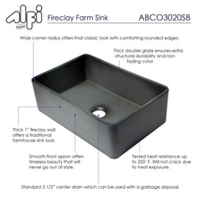 Load image into Gallery viewer, ALFI brand ABCO3020SB Concrete Color 30 inch Reversible Single Fireclay Farmhouse Kitchen Sink