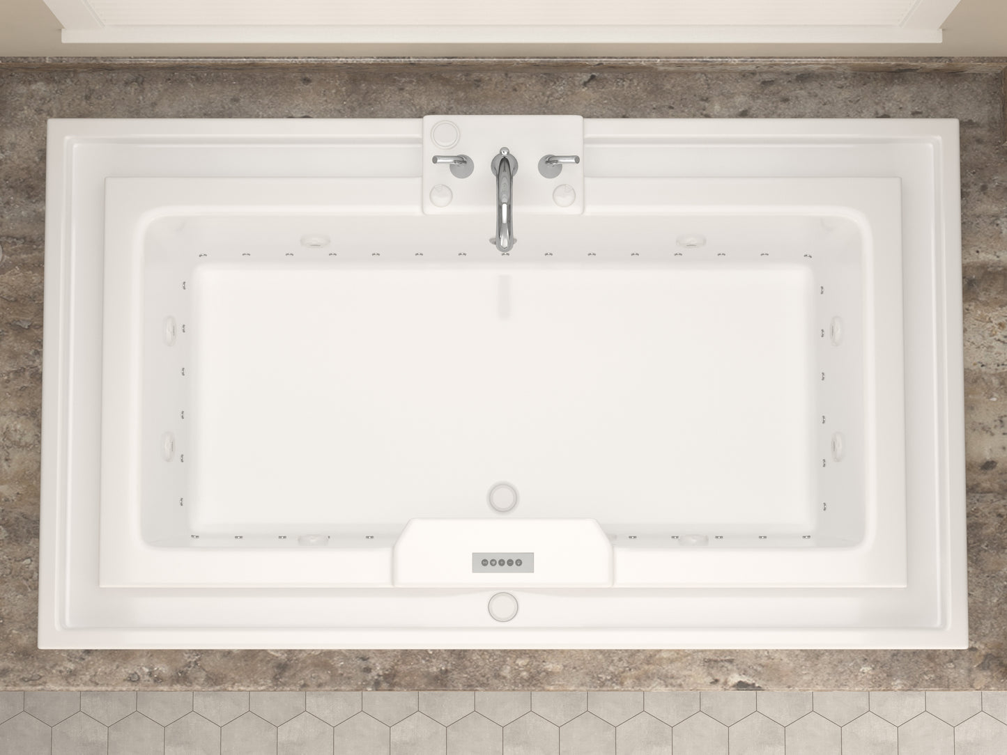 Atlantis Whirlpools Infinity Deluxe Series 45.75 x 78.312in. Air and Whirlpool Jetted Bathtub in White