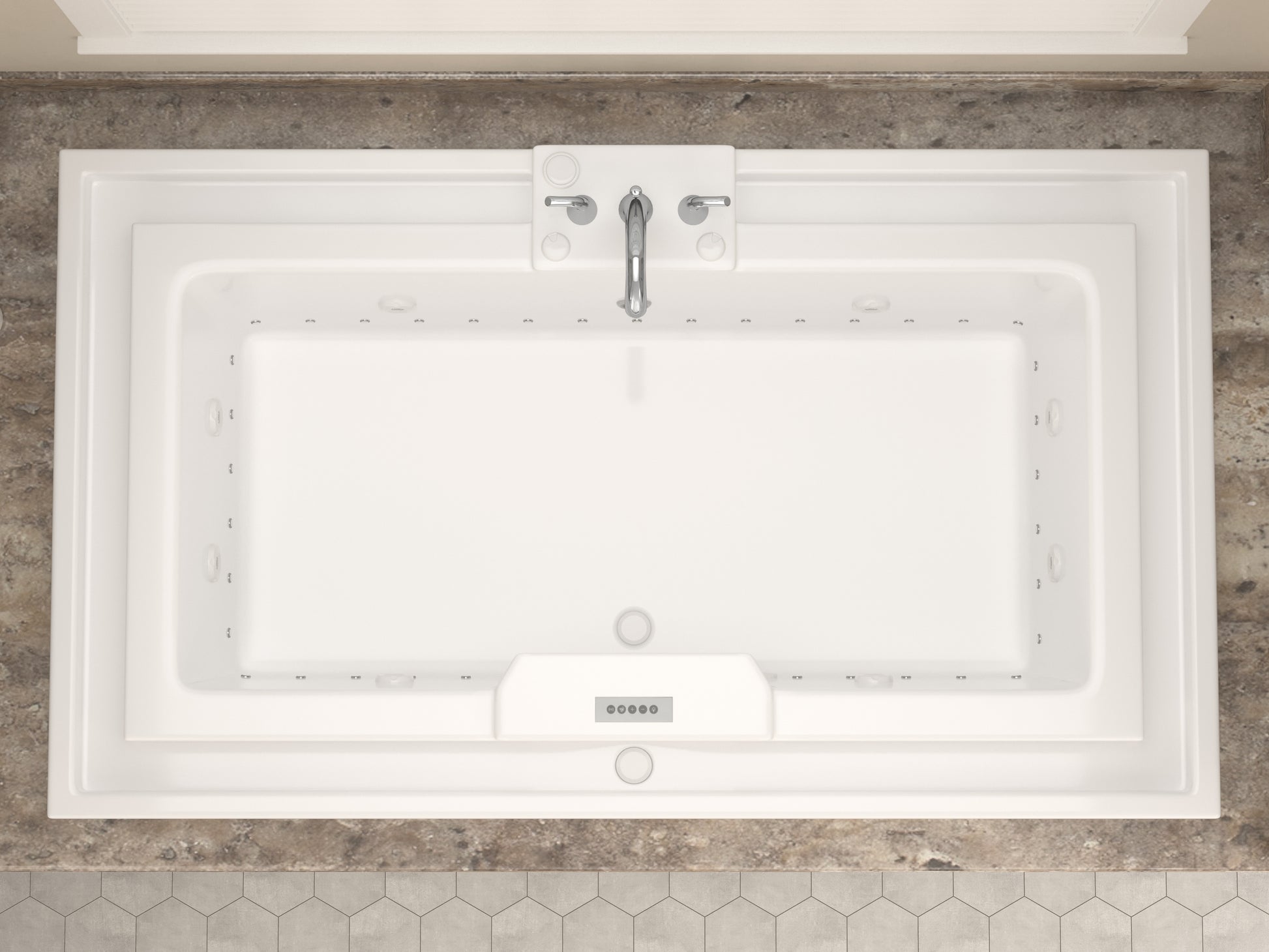 Atlantis Whirlpools Infinity Deluxe Series 45.75 x 78.312in. Air and Whirlpool Jetted Bathtub in White