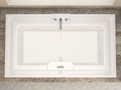 Atlantis Whirlpools Infinity Deluxe Series 45.75 x 78.312in. Air and Whirlpool Jetted Bathtub in White