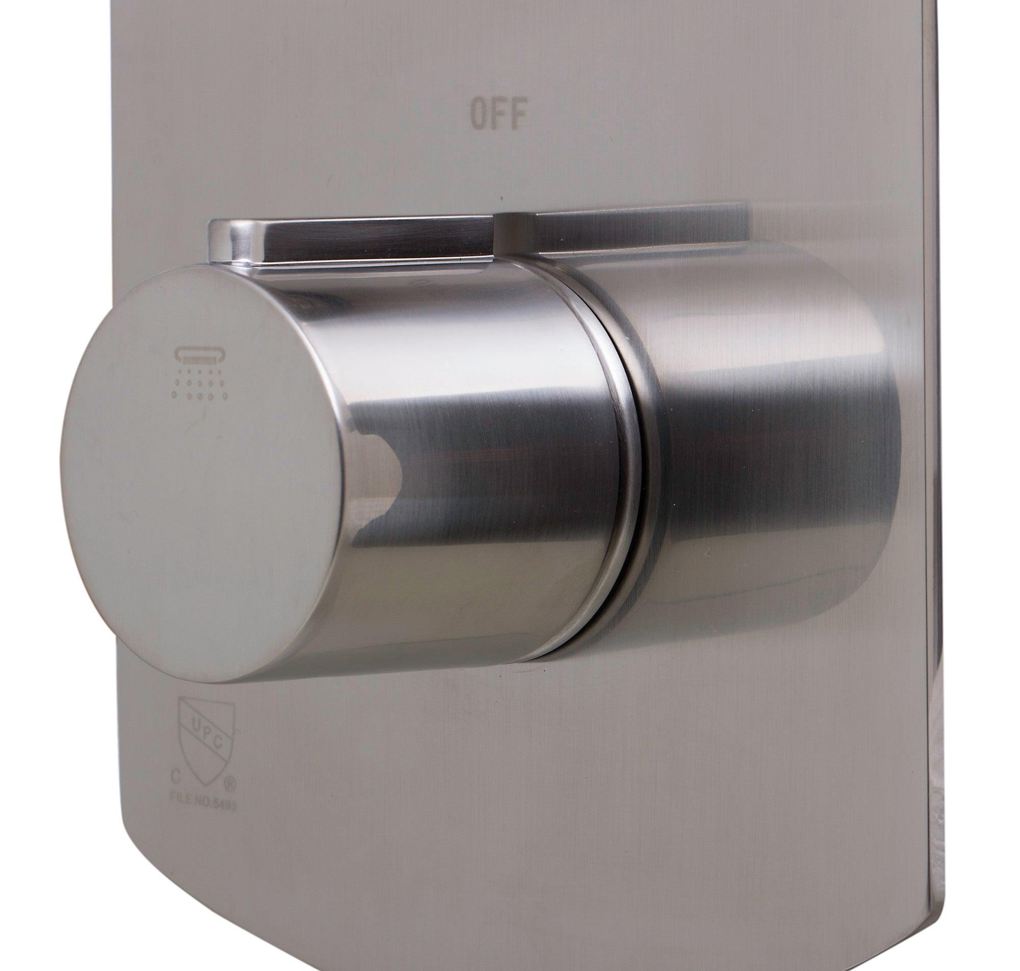 ALFI brand AB4001-BN Brushed Nickel Concealed 3-Way Thermostatic Valve Shower Mixer Round Knobs