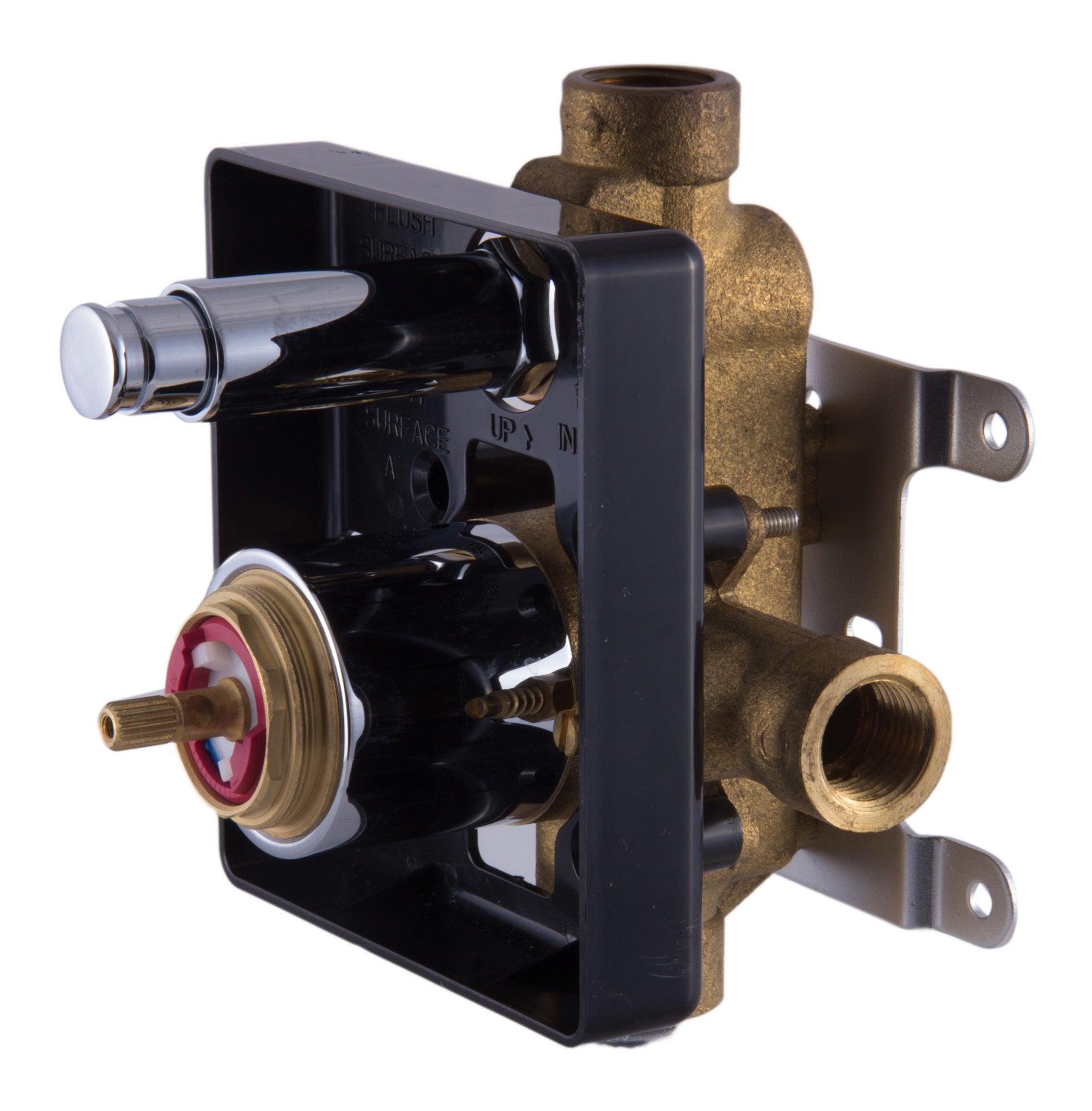 ALFI brand AB6801-PC Polished Chrome Modern Square Pressure Balanced Shower Mixer with Diverter