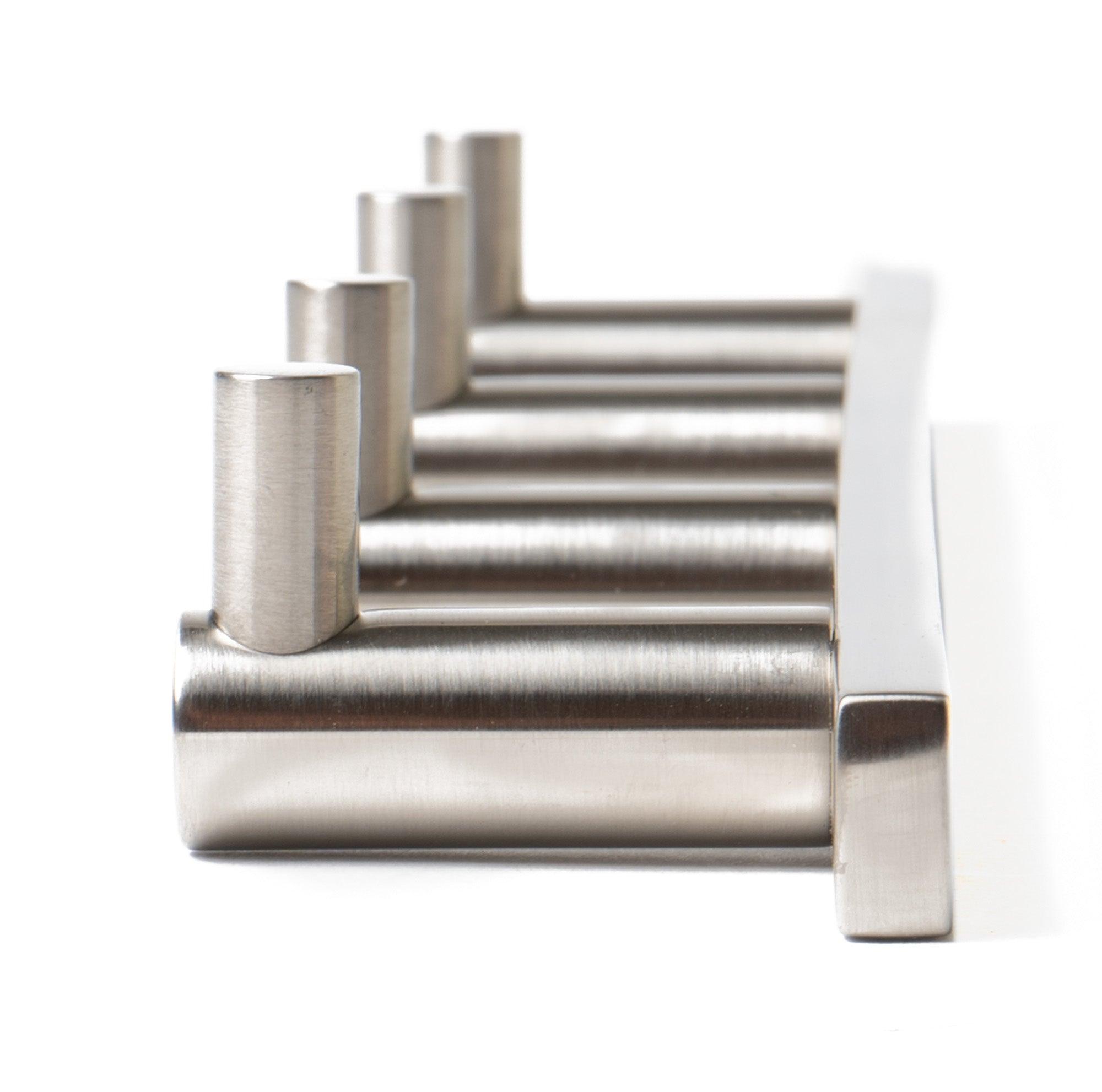 ALFI brand AB9528-BN Brushed Nickel Wall Mounted 4 Prong Robe / Towel Hook