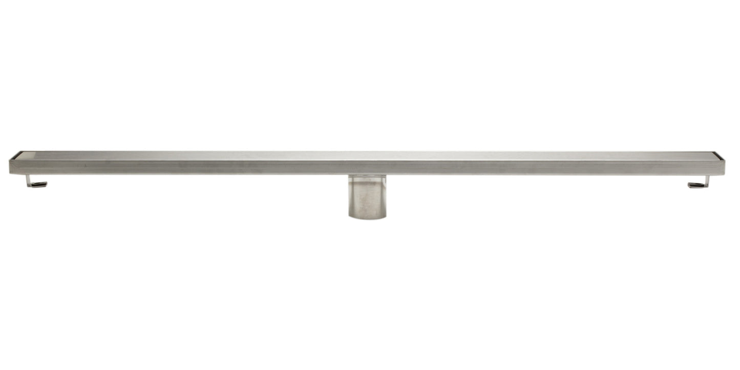 ALFI brand ABLD36B-BSS 36" Modern Brushed Stainless Steel Linear Shower Drain with Solid Cover