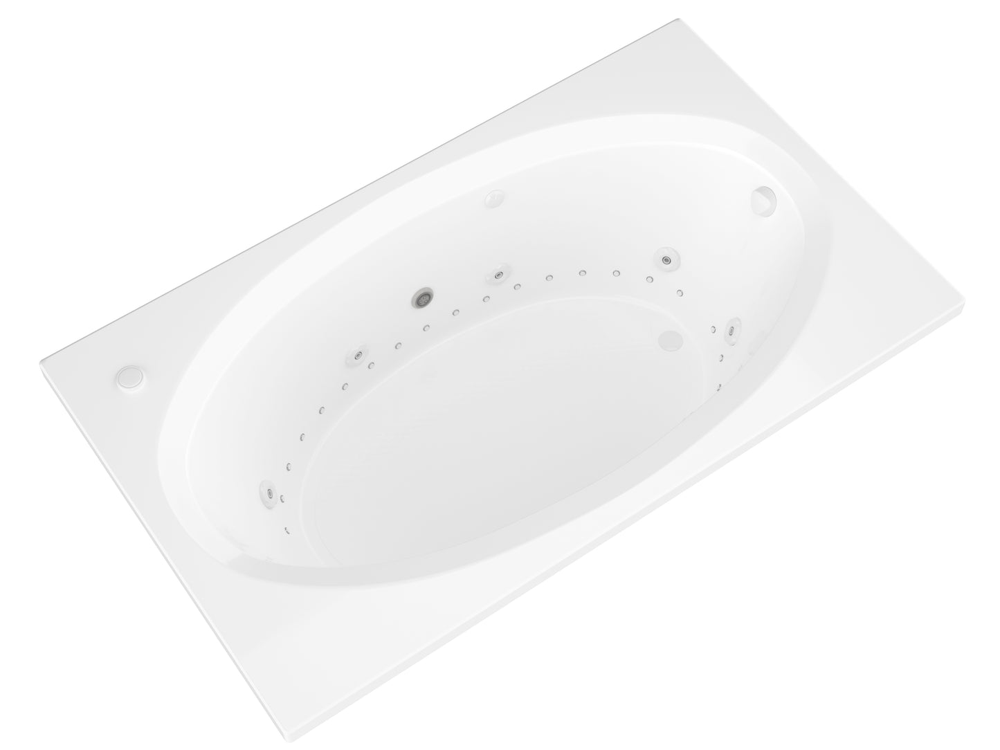 Atlantis Whirlpools Vogue Deluxe Series 42 x 59.625in. Air and Whirlpool Jetted Bathtub in White