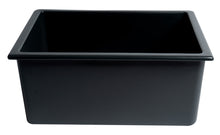 Load image into Gallery viewer, ALFI brand AB2418UD-BM Black Matte 24&quot; x 18&quot; Fireclay Undermount / Drop In Fireclay Kitchen Sink