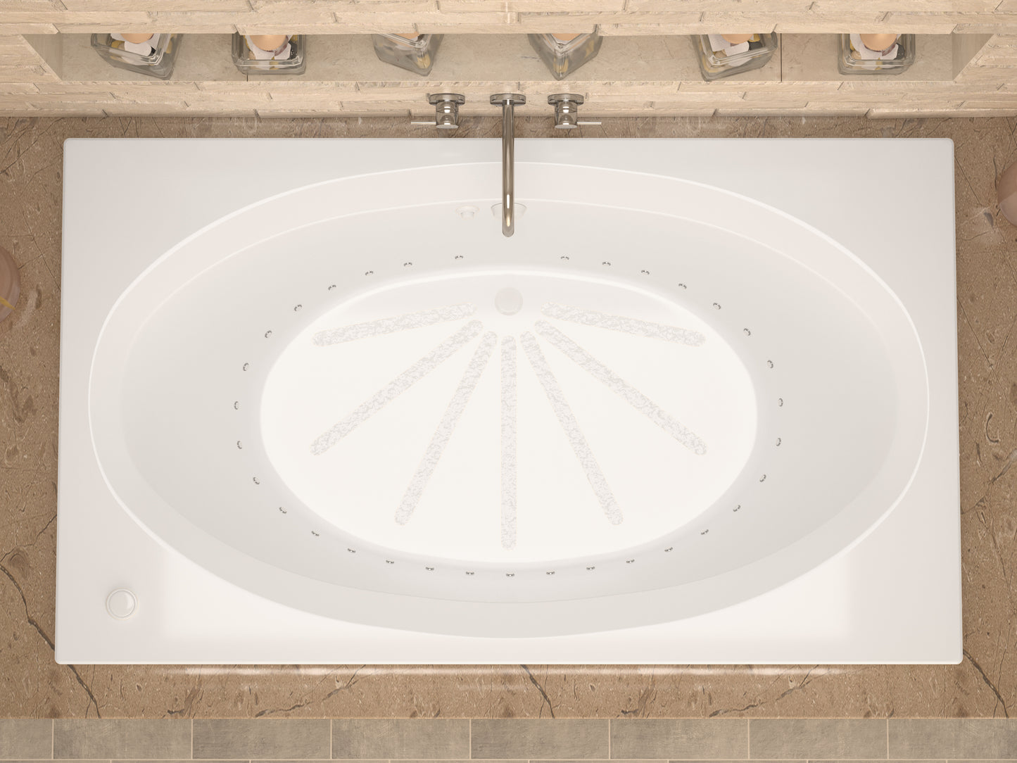 Atlantis Whirlpools Vogue 42 x 72 Rectangular Air Jetted Bathtub