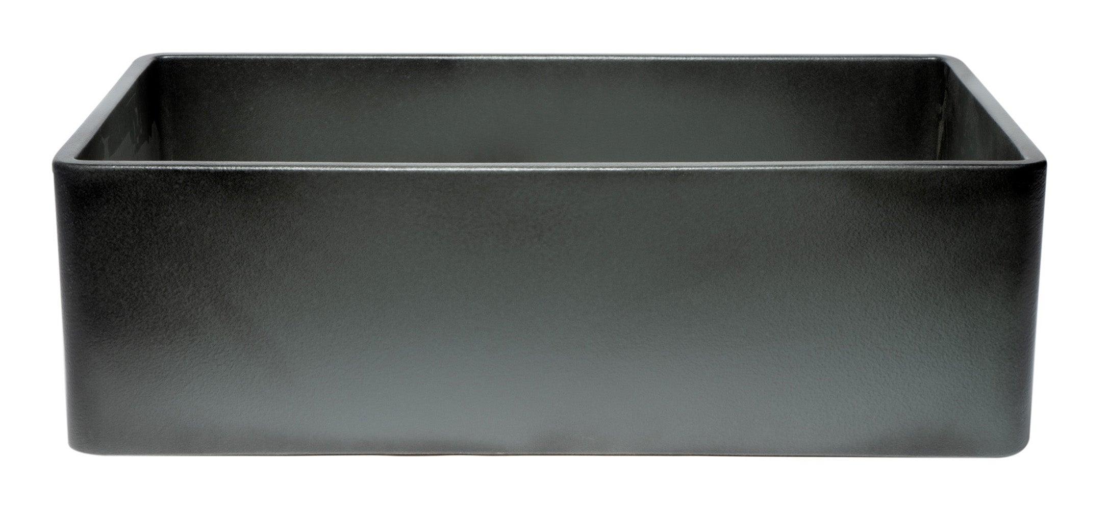 ALFI brand ABCO3320SB Concrete Color 33 inch Reversible Single Fireclay Farmhouse Kitchen Sink