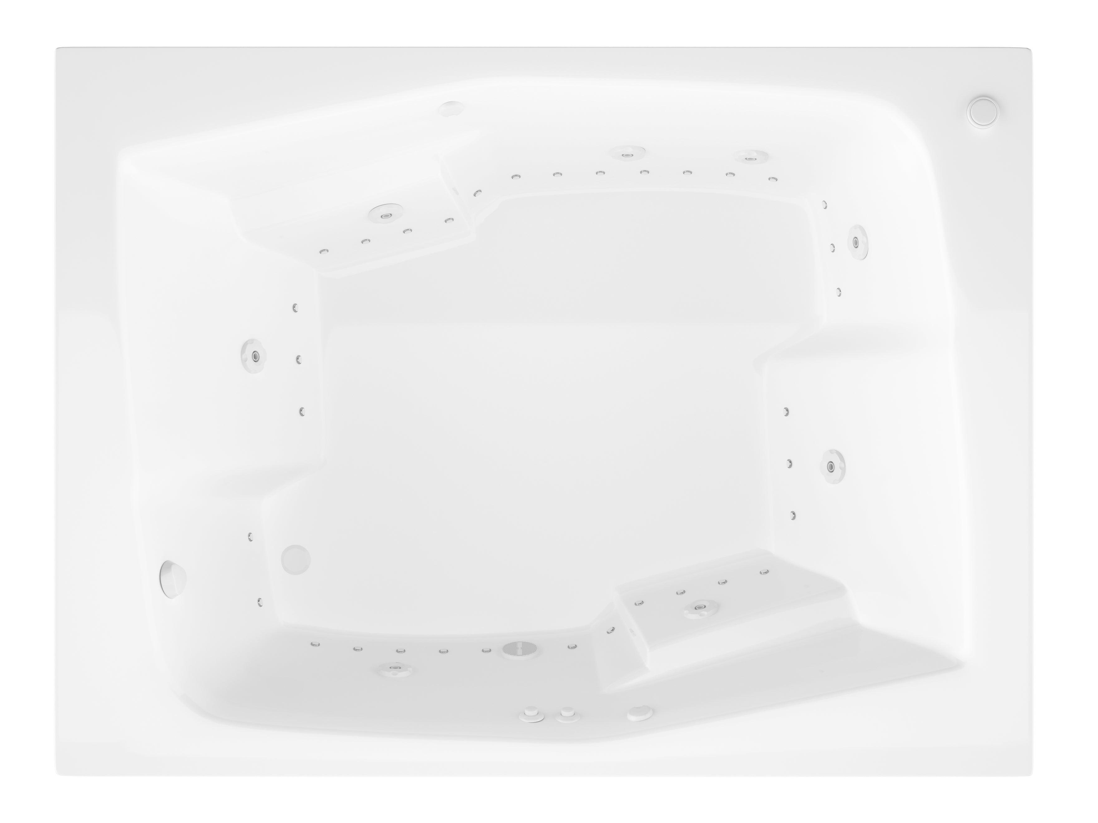 Atlantis Whirlpools Caresse 54 x 72 Rectangular Air & Whirlpool Jetted Bathtub