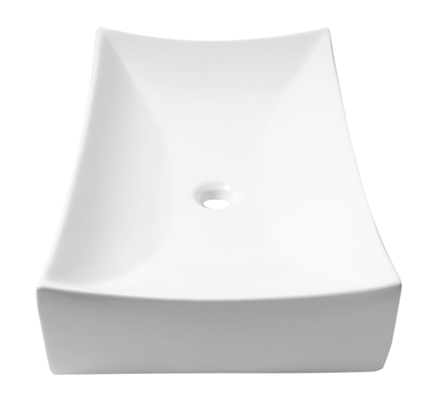 ALFI brand ABC904 White 26" Fancy Rectangular Above Mount Ceramic Sink