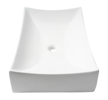 Load image into Gallery viewer, ALFI brand ABC904 White 26&quot; Fancy Rectangular Above Mount Ceramic Sink