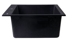 Load image into Gallery viewer, ALFI brand AB3020DI-BLA Black 30&quot; Drop-In Single Bowl Granite Composite Kitchen Sink