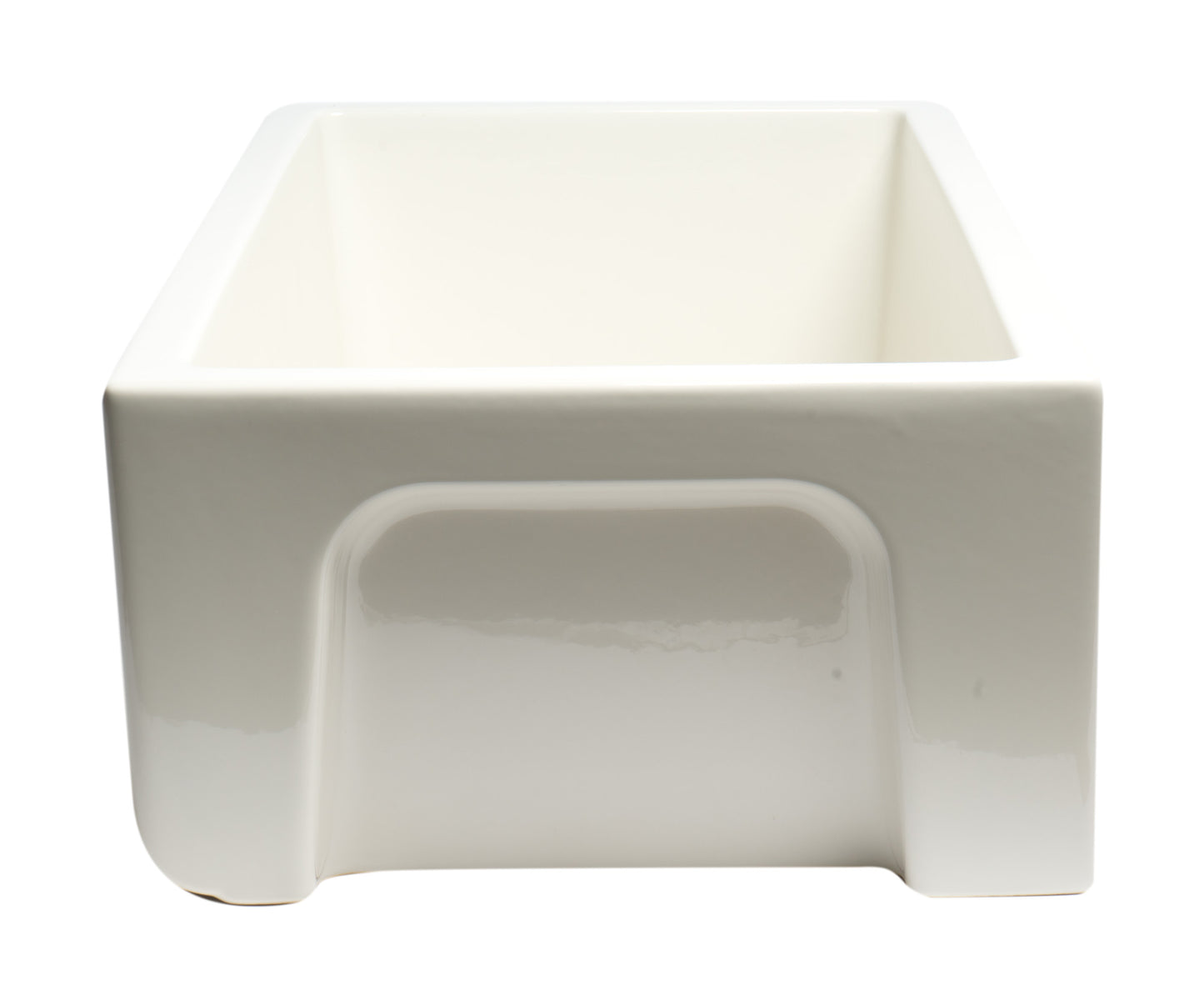 ALFI brand AB3318HS-B Biscuit 33" x 18" Reversible Fluted / Smooth Fireclay Farm Sink