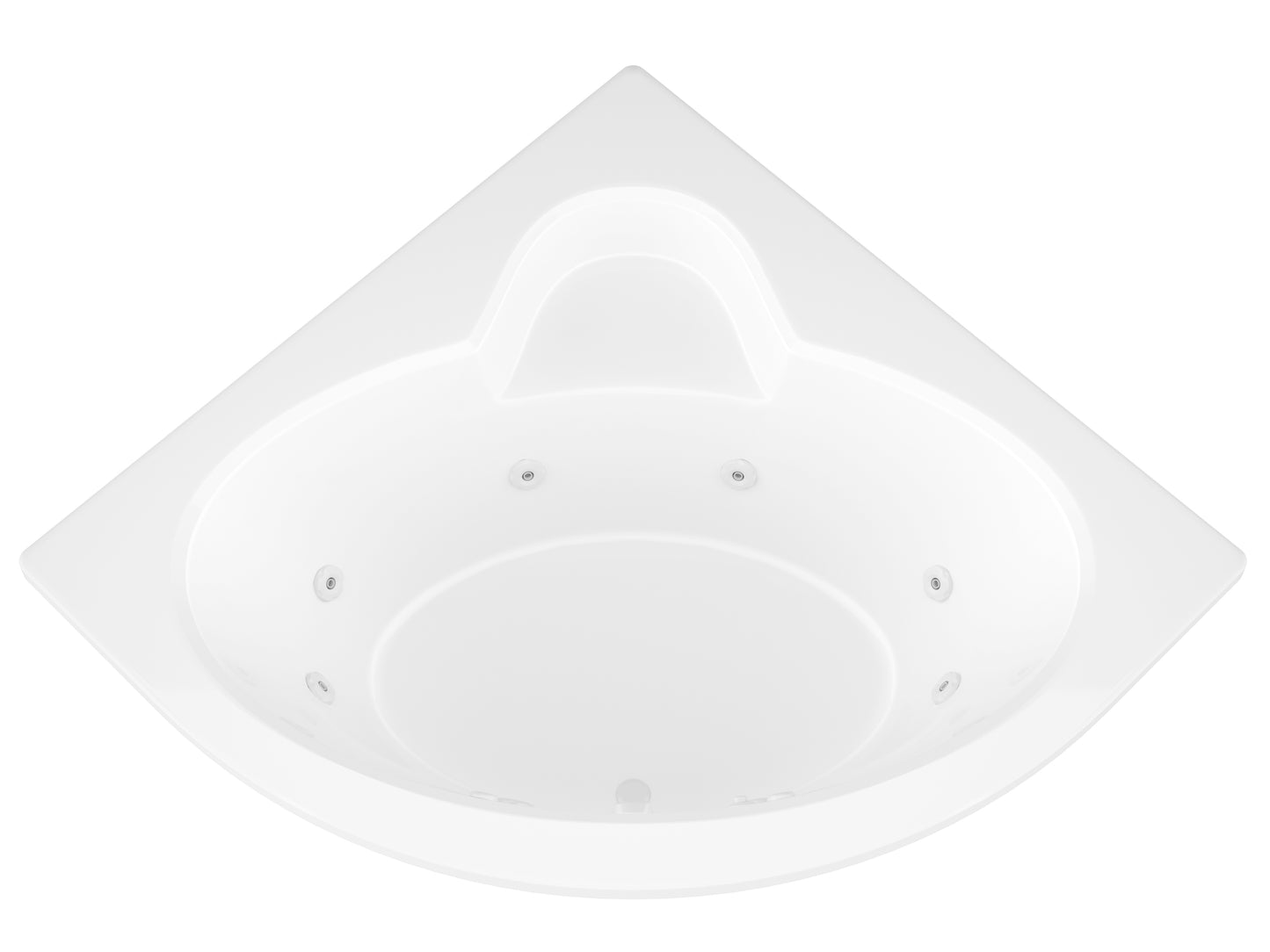 Atlantis Whirlpools Alexandria 60 x 60 Corner Whirlpool Jetted Bathtub