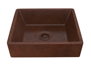 Tidal 19 in. Handmade Vessel Sink in Hammered Antique Copper