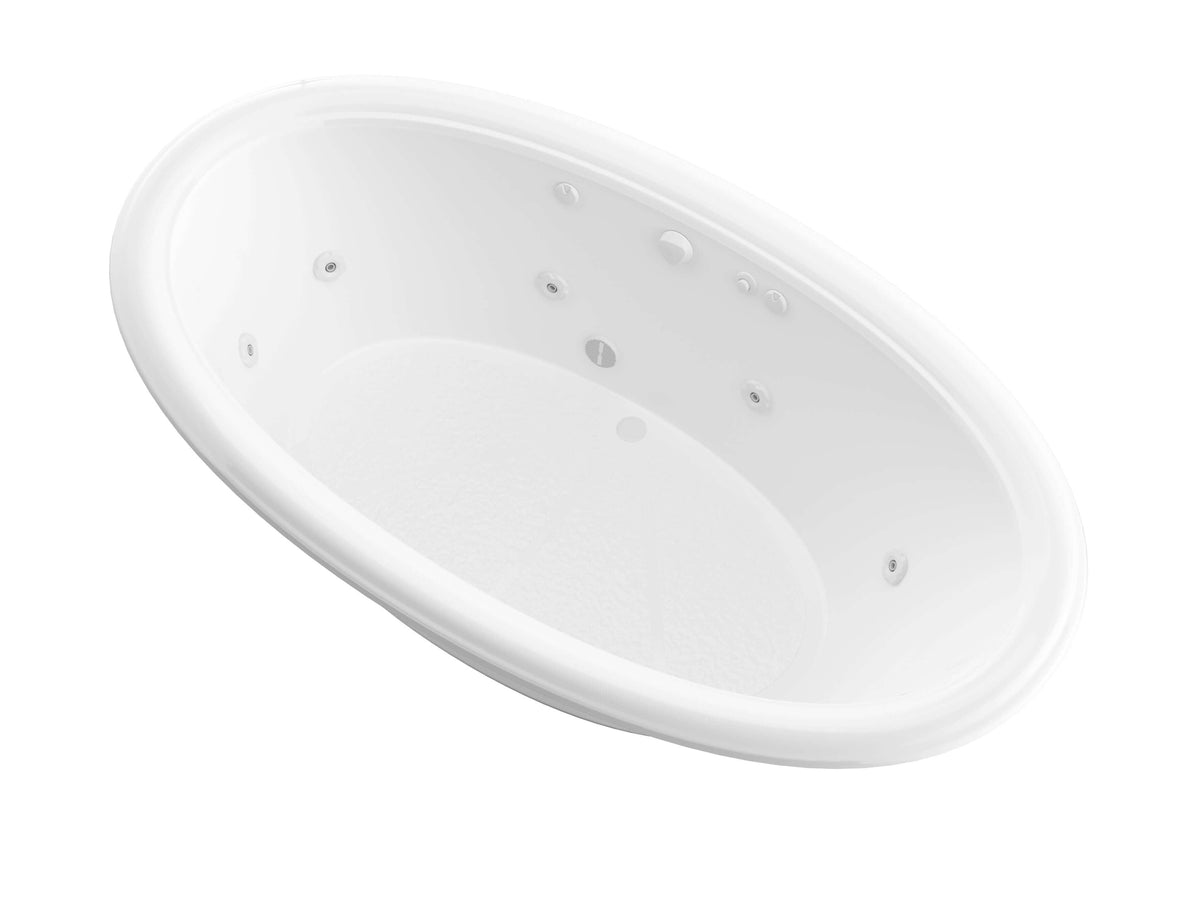 Atlantis Whirlpools Petite 44 x 78 Oval Whirlpool Jetted Bathtub