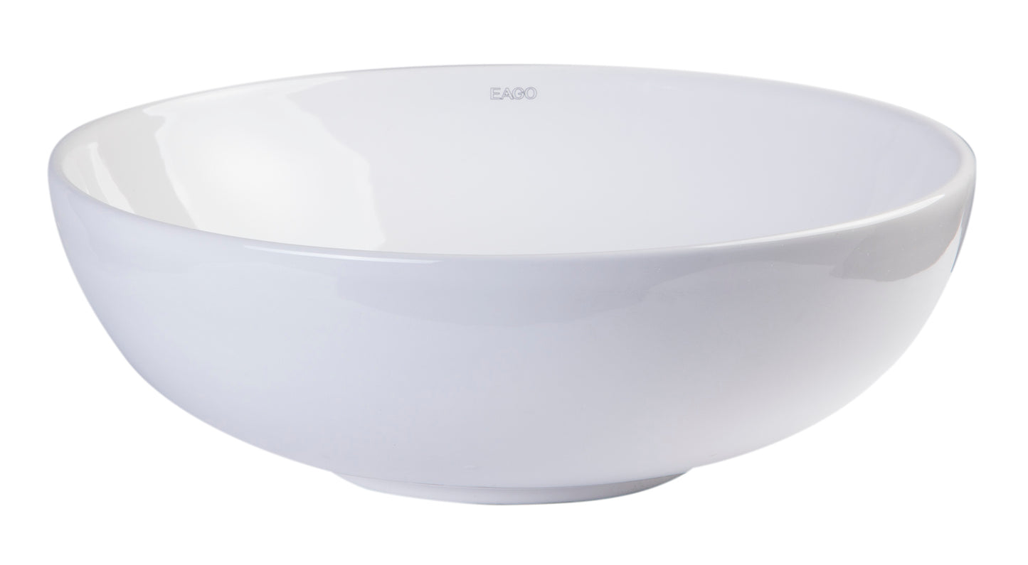 EAGO BA351  18" Oval Ceramic above mount Bathroom Basin Vessel Sink