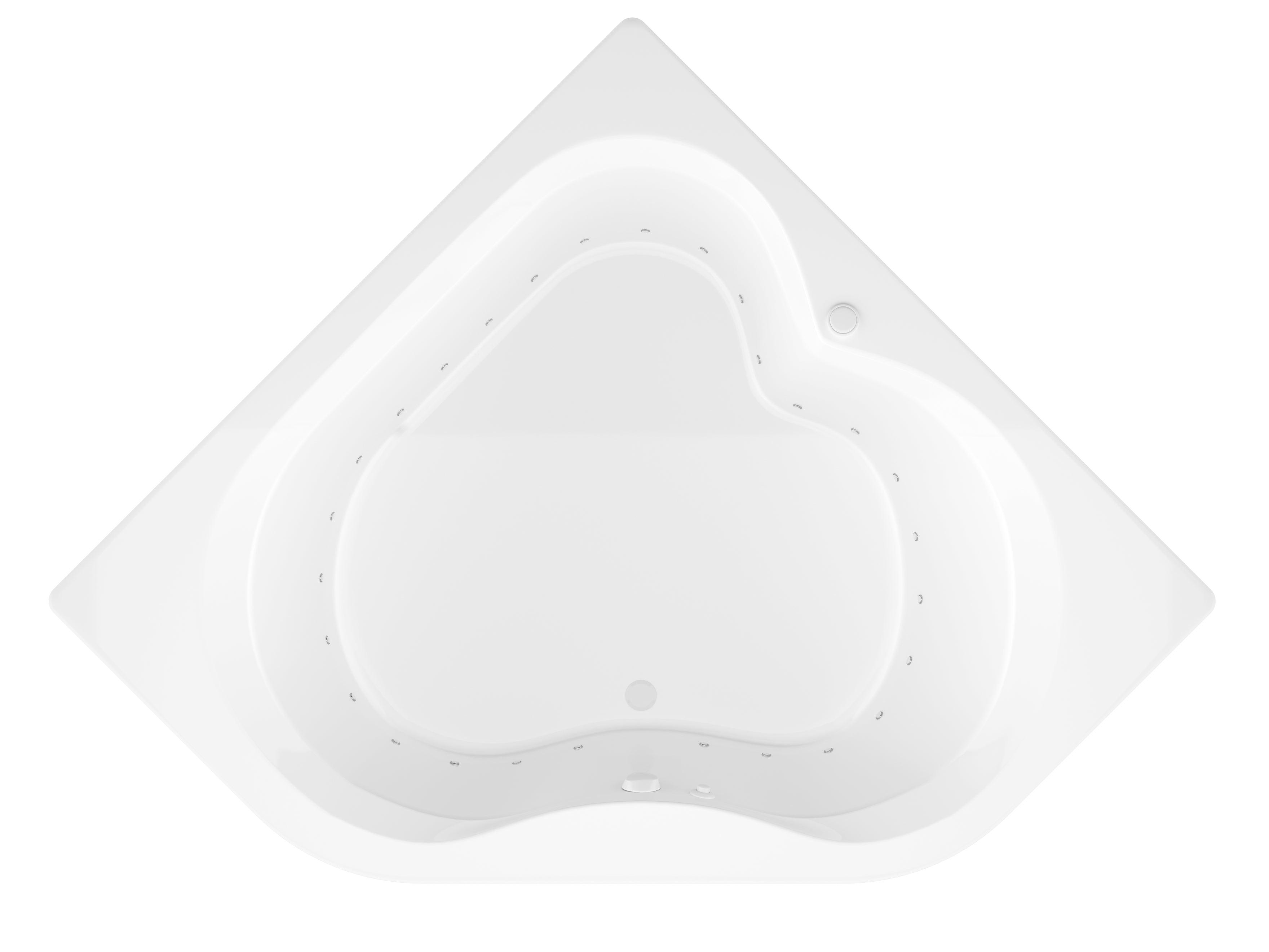 Atlantis Whirlpools Cascade 60 x 60 Corner Air Jetted Bathtub