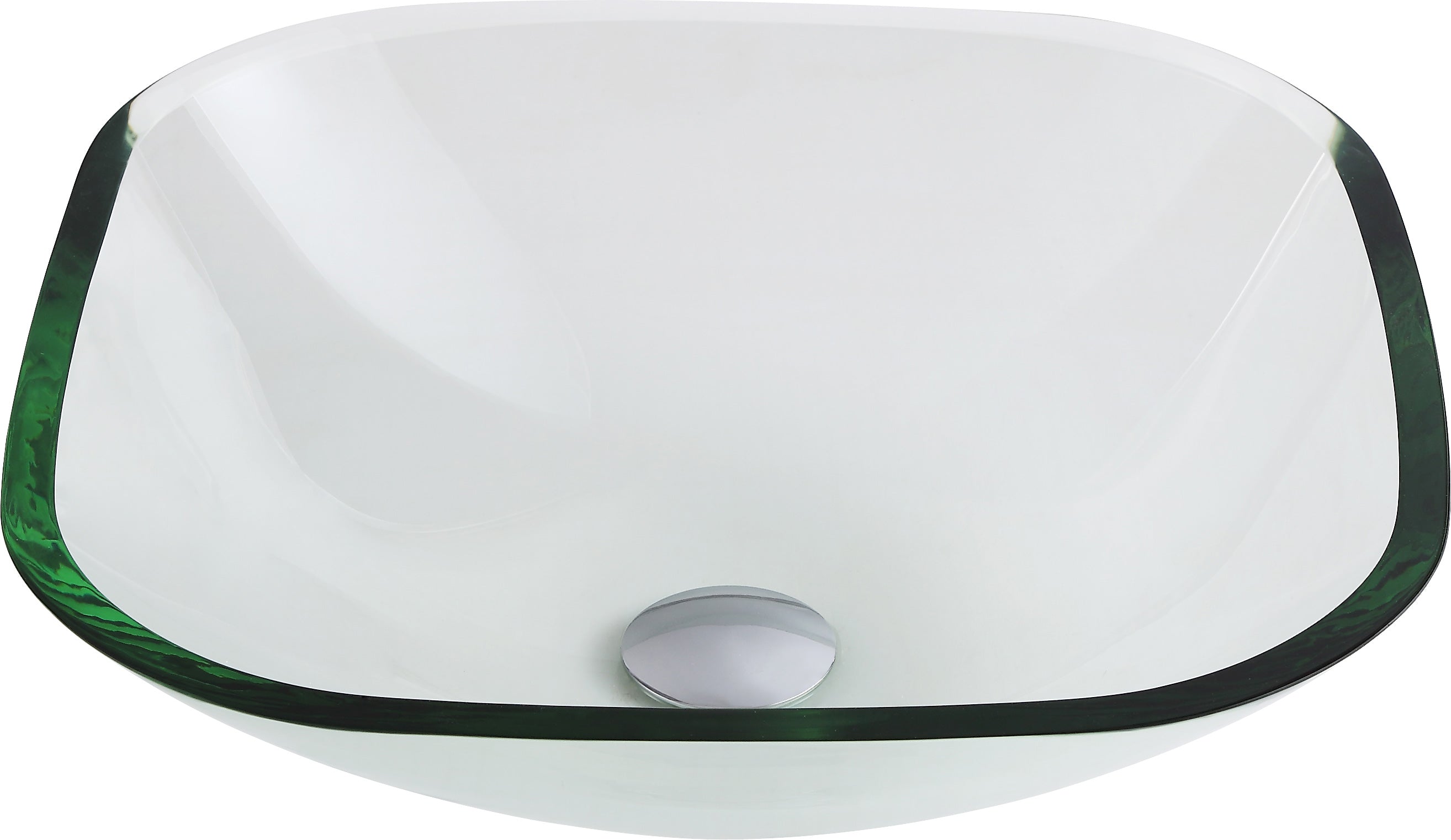Story Series Deco-Glass Vessel Sink in Lustrous Clear