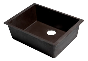 ALFI brand AB2420UM-C Chocolate 24" Undermount Single Bowl Granite Composite Kitchen Sink