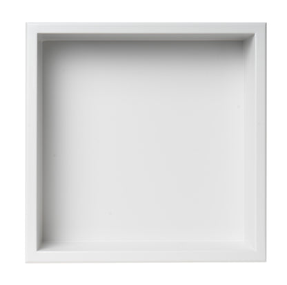 ALFI brand ABNC1616-W 16" x 16" White Matte Stainless Steel Square Single Shelf Bath Shower Niche