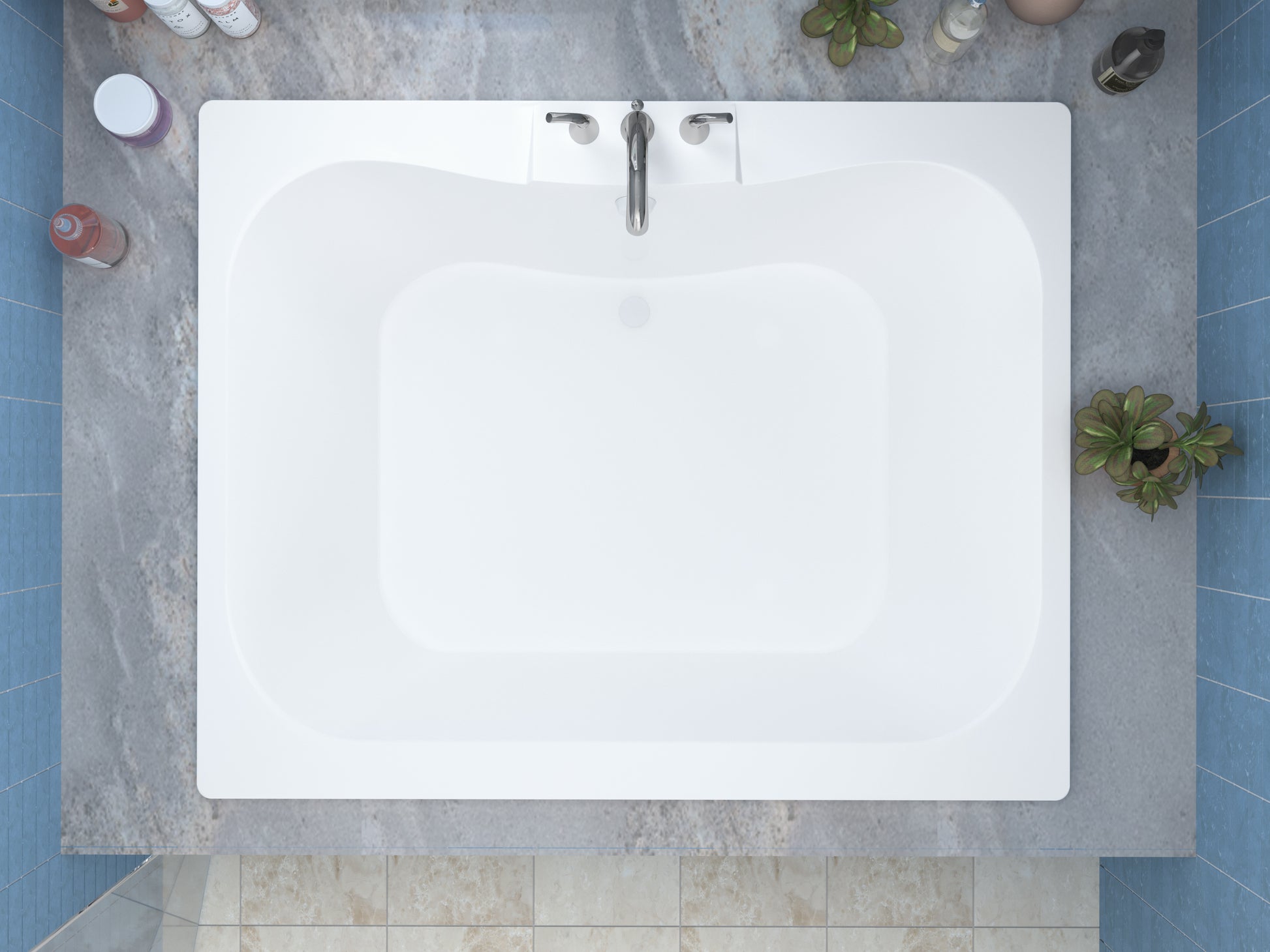 Atlantis Whirlpools Neptune 40 x 60 Rectangular Soaking Bathtub 4060NS