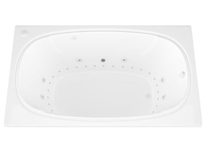 Atlantis Whirlpools Charleston Deluxe Series 47.75 x 71.75in. Air and Whirlpool Jetted Bathtub in White