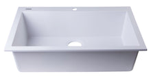 Load image into Gallery viewer, ALFI brand AB3020DI-W White 30&quot; Drop-In Single Bowl Granite Composite Kitchen Sink