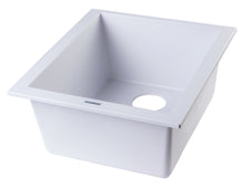 Load image into Gallery viewer, ALFI brand AB1720UM-W White 17&quot; Undermount Rectangular Granite Composite Kitchen Prep Sink