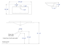 Load image into Gallery viewer, EAGO BH002 White Ceramic 40&quot;x19&quot; Rectangular Drop In Sink