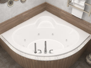 Atlantis Whirlpools Alexandria 60 x 60 Corner Whirlpool Jetted Bathtub