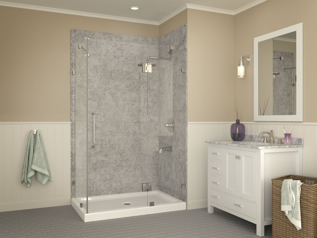Port 36 x 48  in. Double Threshold Shower Base in White