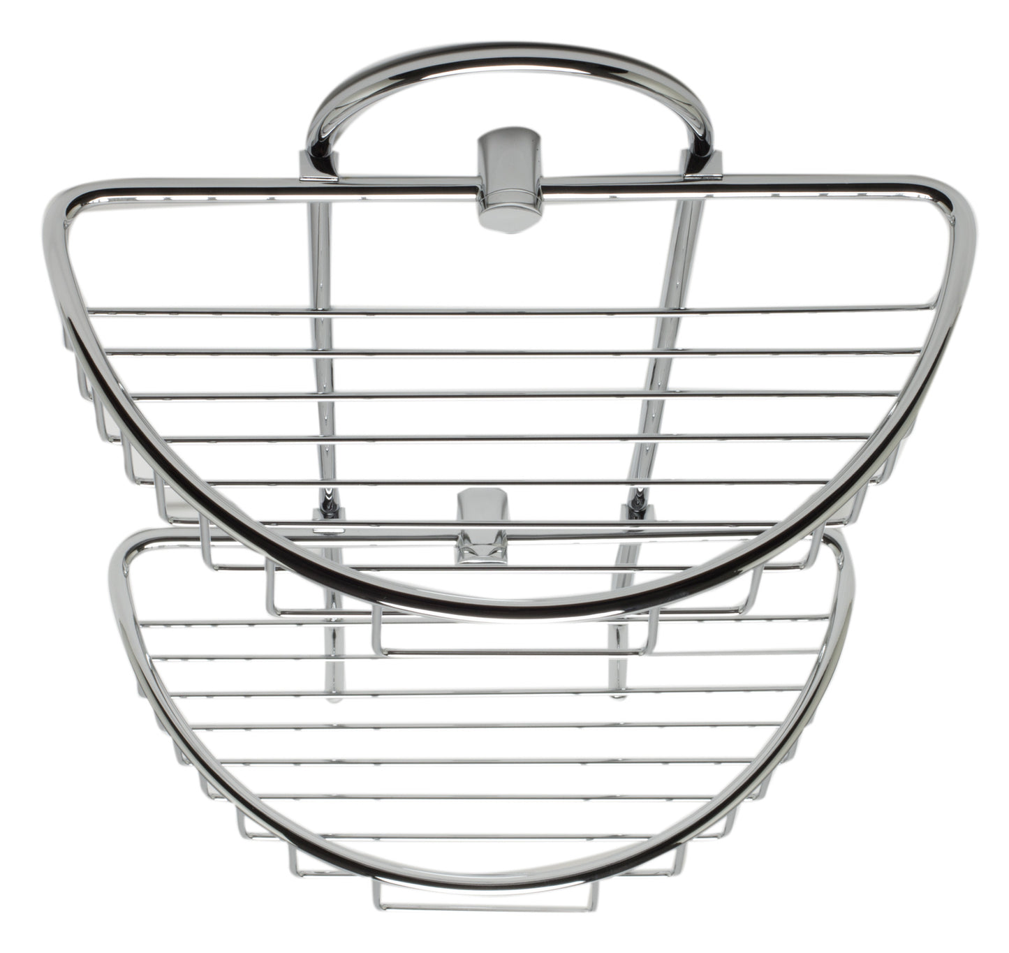 ALFI brand AB9534 Polished Chrome Wall Mounted Double Basket Shower Shelf Bathroom Accessory