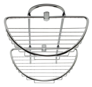 ALFI brand AB9534 Polished Chrome Wall Mounted Double Basket Shower Shelf Bathroom Accessory