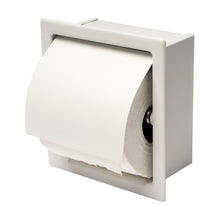 Load image into Gallery viewer, ALFI brand ABTPC77-W White Matte Stainless Steel Recessed Toilet Paper Holder with Cover