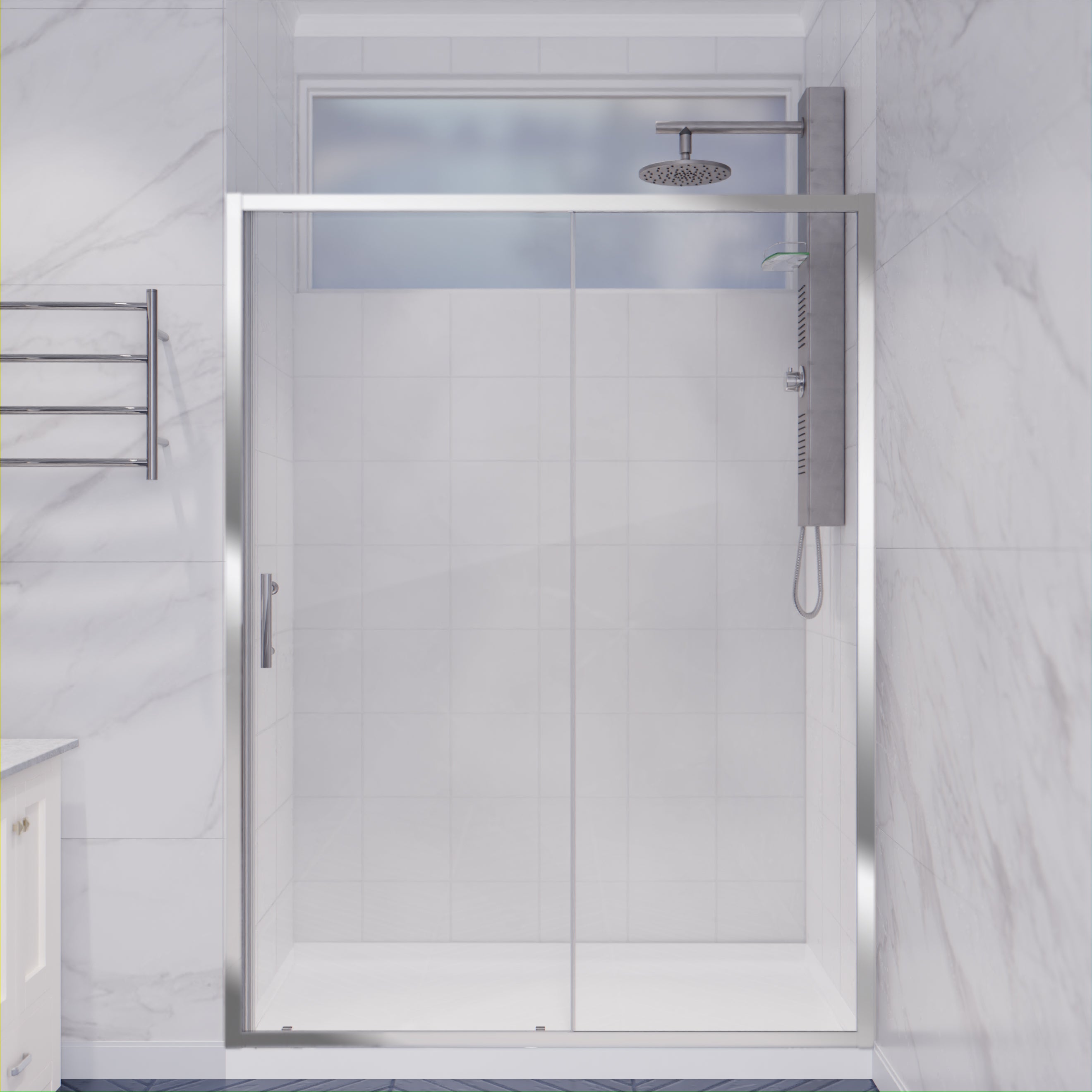 Halberd 48 in. x 72 in. Framed Shower Door with TSUNAMI GUARD