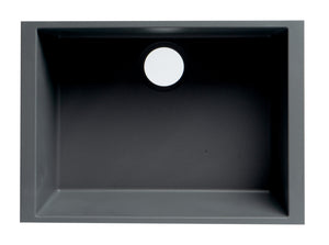 ALFI brand AB2420UM-T Titanium 24" Undermount Single Bowl Granite Composite Kitchen Sink