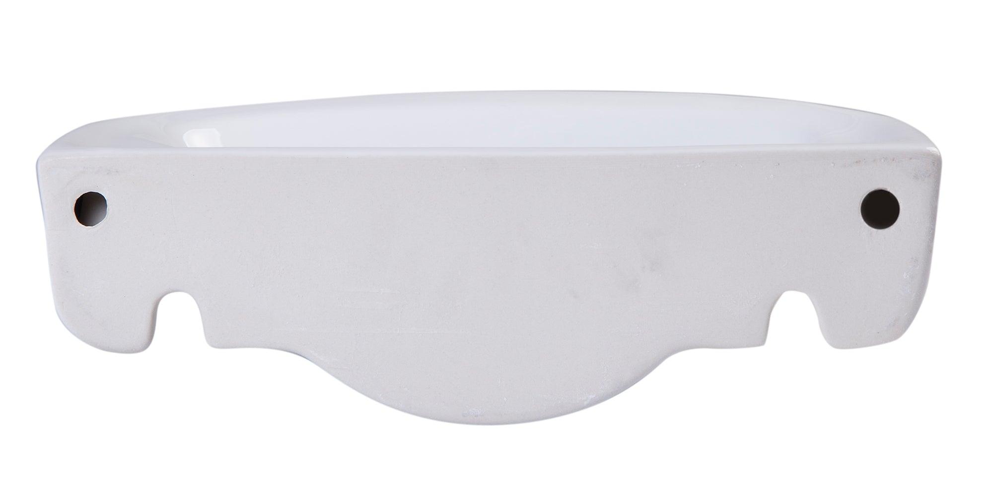ALFI brand AB102 Small White Wall Mounted Porcelain Bathroom Sink Basin