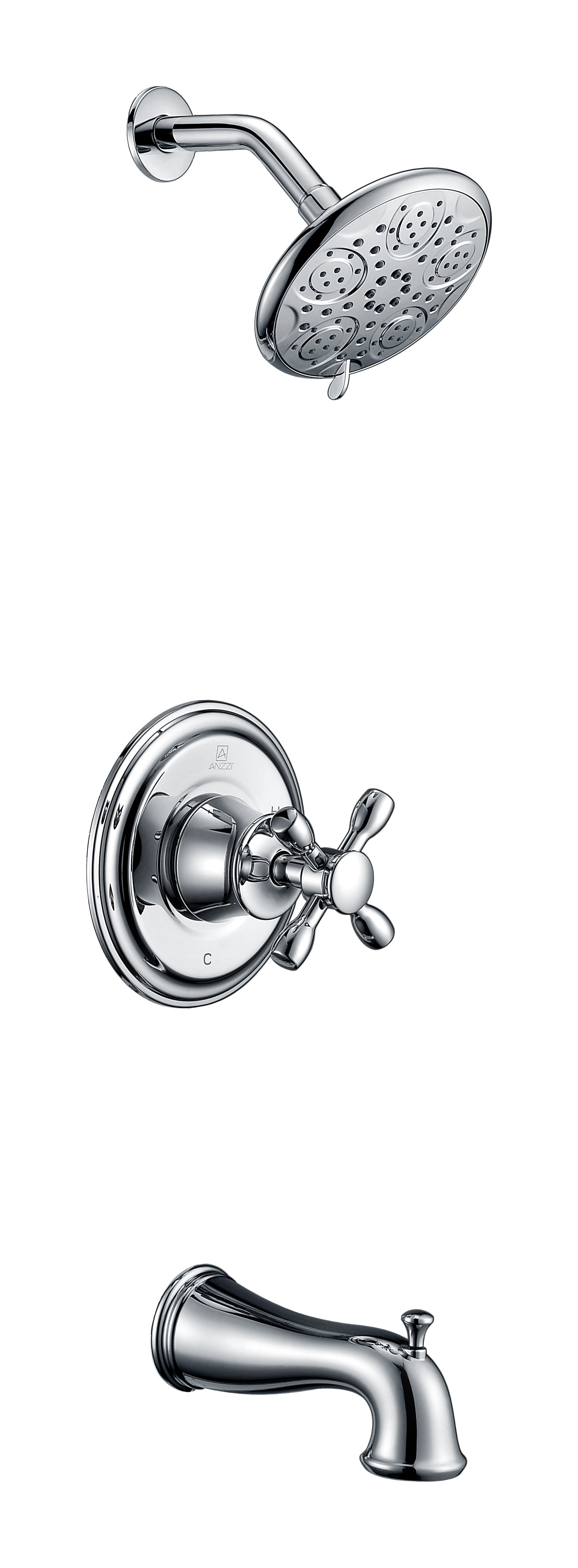 Mesto Series 1-Handle 2-Spray Tub and Shower Faucet