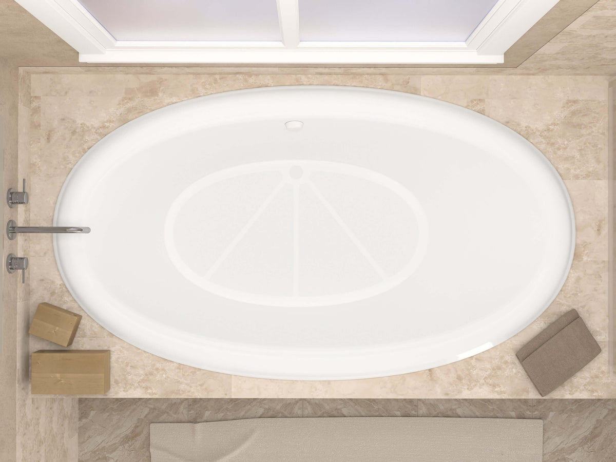 Atlantis Whirlpools Petite 44 x 78 Oval Soaking Bathtub 4478PCS