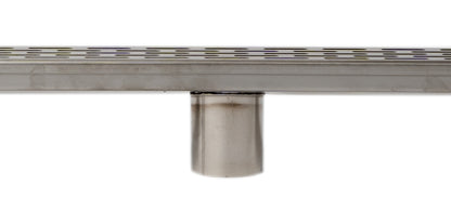 ALFI brand ABLD59C-BSS 59" Brushed Stainless Steel Linear Shower Drain with Groove Holes