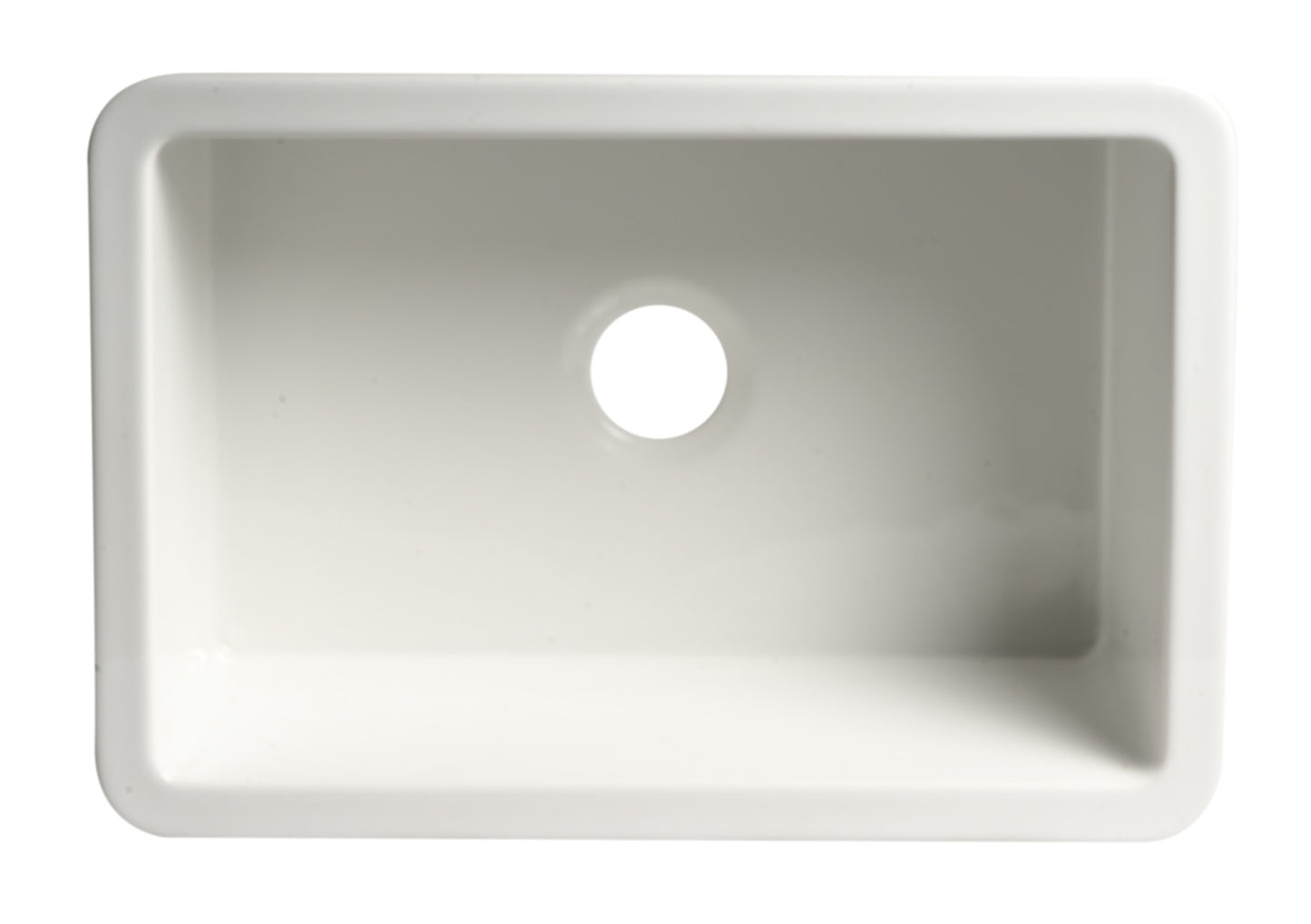 ALFI brand ABF2718UD-W White 27" x 18" Fireclay Undermount / Drop In Firelcay Kitchen Sink